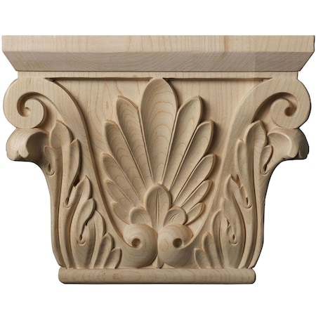 Ekena Millwork 9 1/2"W x 6"BW x 3 1/8"D x 7 5/8"H Medium Chesterfield Capital, Maple CAP09X03X07CHMA